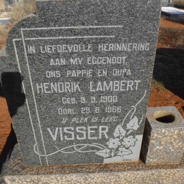 VISSER Hendrik Lambert 1900-1966