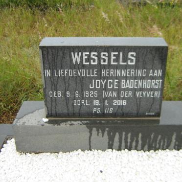 WESSELS Joyce Badenhorst nee VAN DER VEYVER 1925-2016