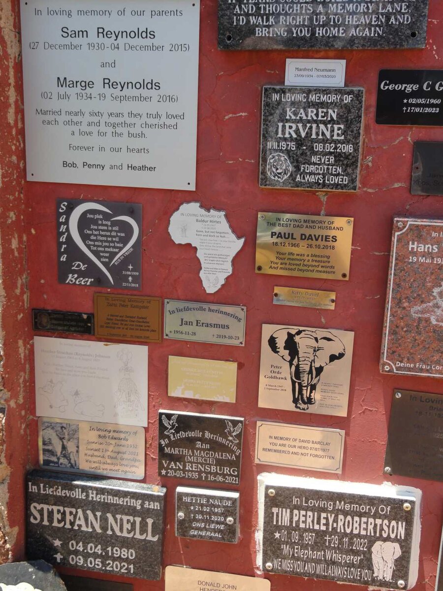 12. Memorial Wall - see names