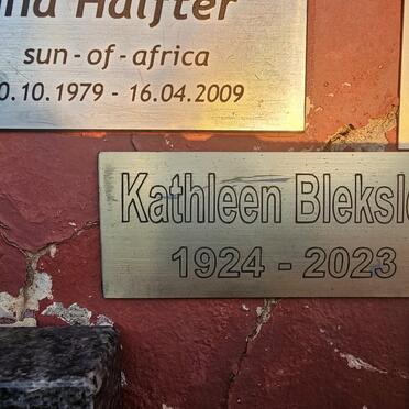 BLEKSLEY Kathleen 1924-2023