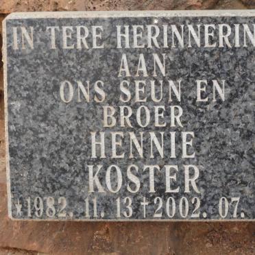 KOSTER Hennie 1982-2002