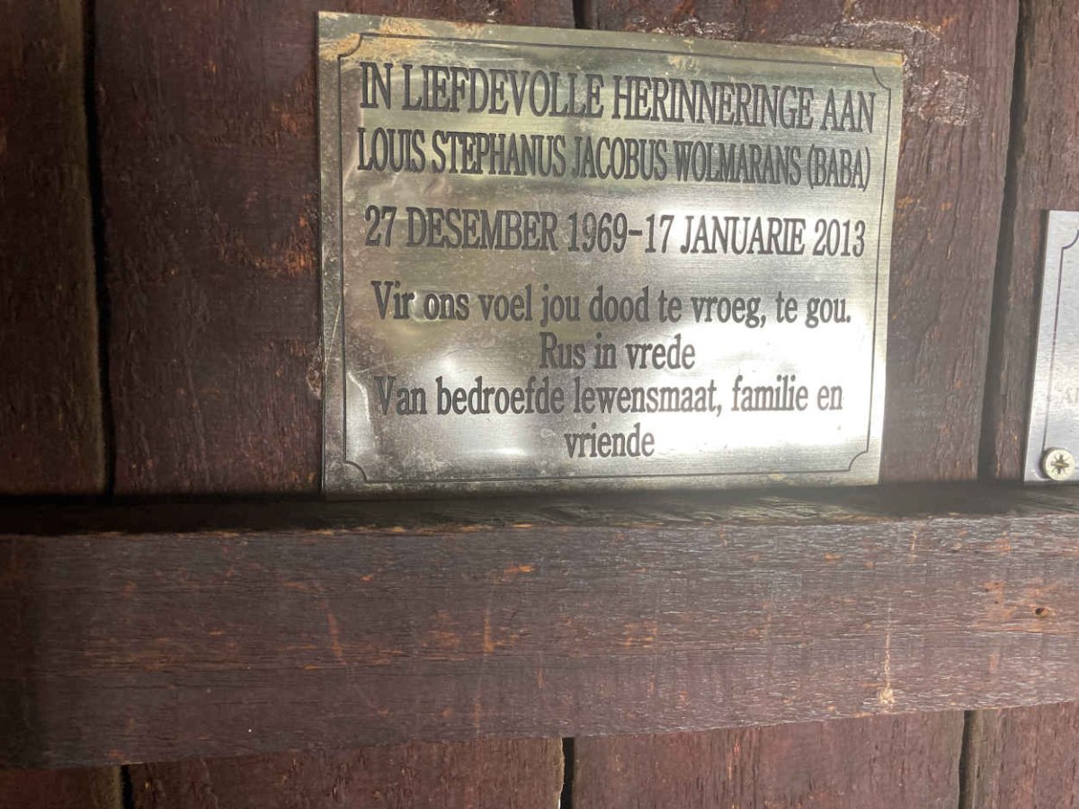 WOLMARANS Louis Stephanus Jacobus 1969-2013