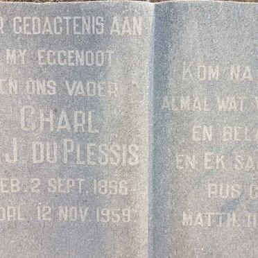 PLESSIS Charl J.J., du 1896-1959