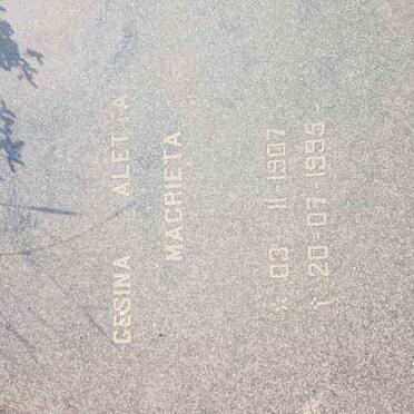 ? Gesina Aletta Magrieta 1907-1995