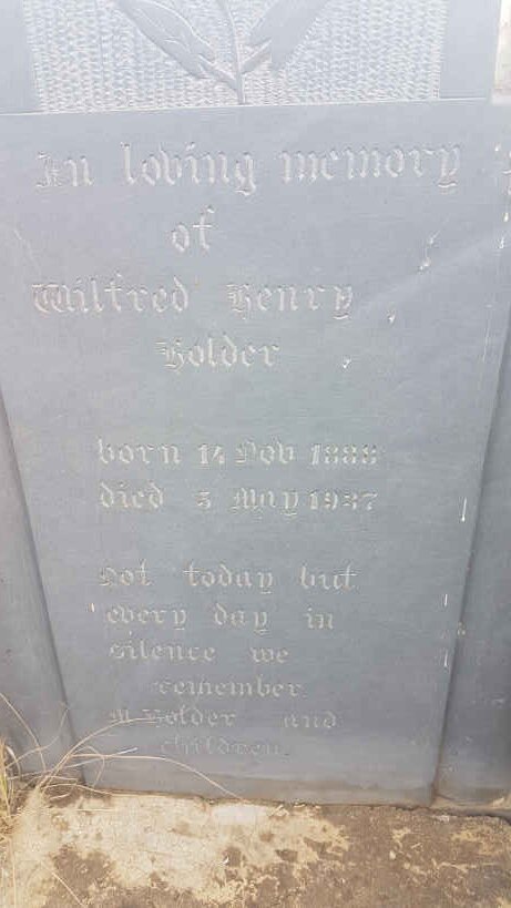 HOLDER Wilfred Henry 1888-1937