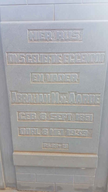 AARDE Abraham M., van 1861-1939