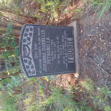 FOURIE Johanna Cornelia Petronella nee SMIT 1903-1962