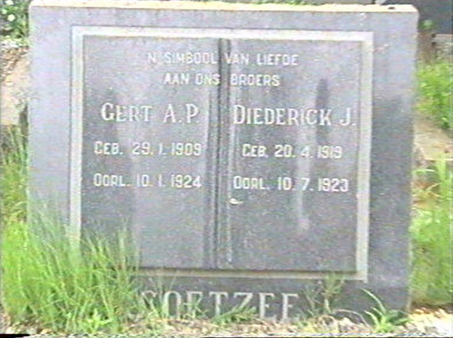 COETZEE Gert A.P. 1909-1924 :: COETZEE Diederick J. 1919-1923