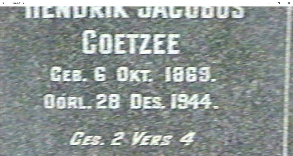 COETZEE Hendrik Jacobus 1869-1944