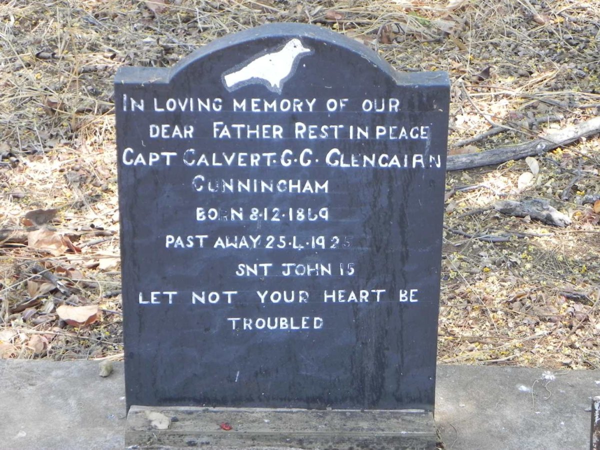 CUNNINGHAM Calvert G.C. Glencairn 1869-1925