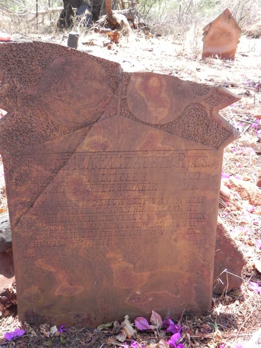 ROOS Fredrica Elizabeth 1883-1896