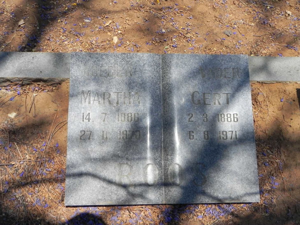 ROOS Gert 1886-1971 &amp; Martha 1886-1970