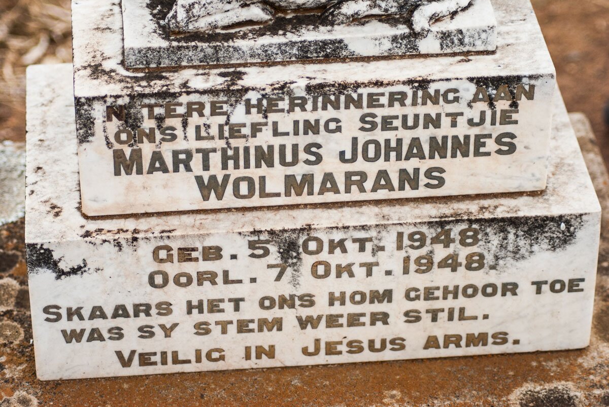 WOLMARANS Marthinus Johannes 1948-1948