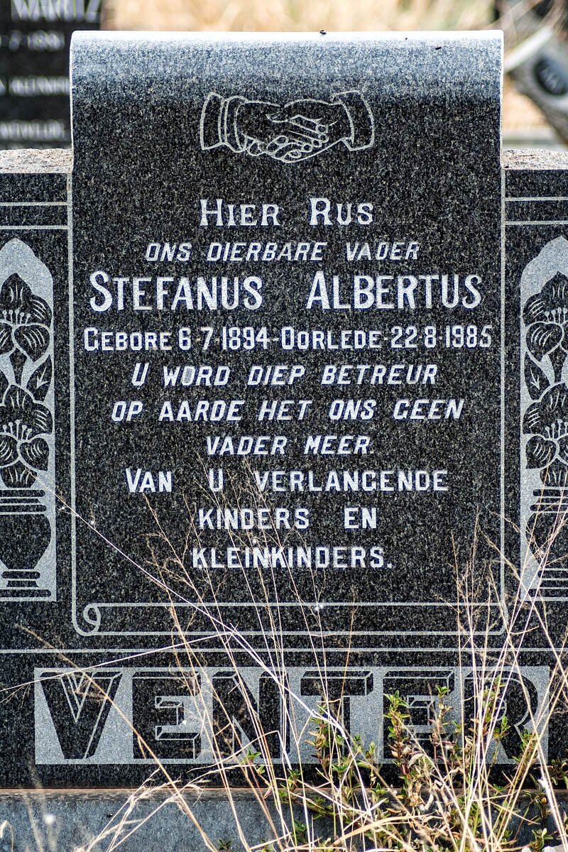 VENTER Stefanus Albertus 1894-1985