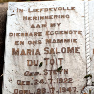 TOIT Maria Salome, du nee STEYN 1922-1947