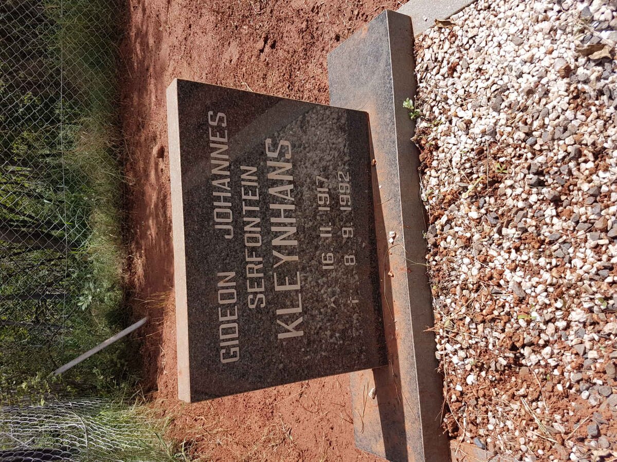 KLEYNHANS Gideon Johannes Serfontein 1917-1992
