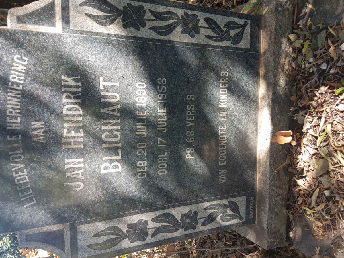 BLIGNAUT Jan Hendrik 1890-1958