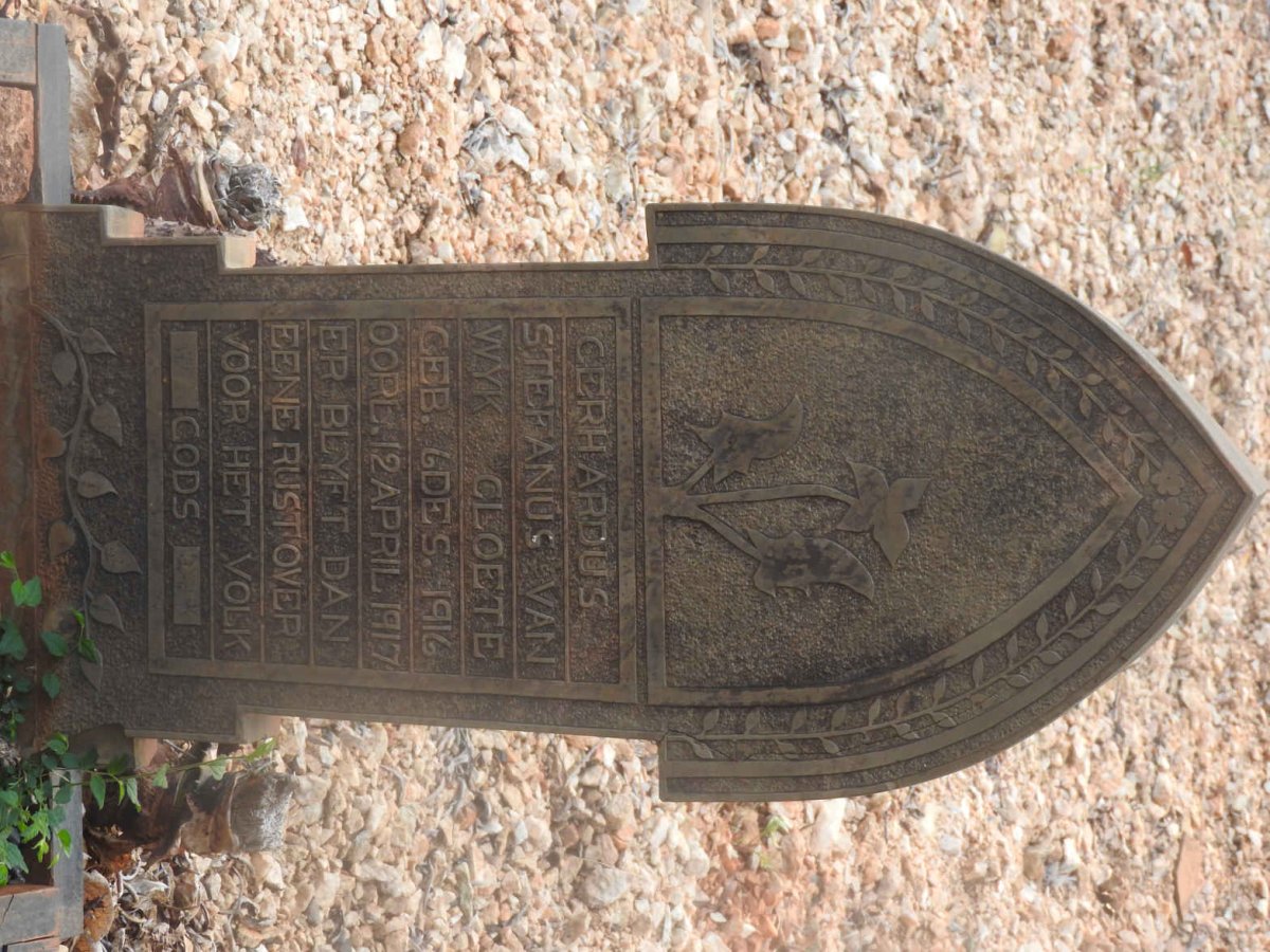 CLOETE Gerhardus Stefanus van Wyk 1916-1917