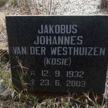 WESTHUIZEN Jakobus Johannes, van der 1932-2003