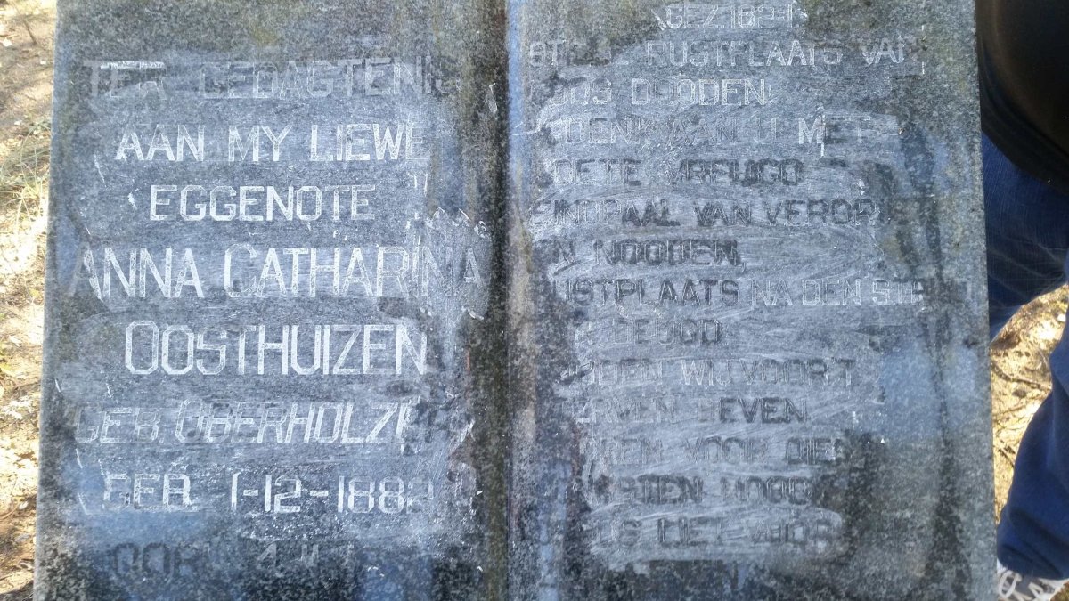 OOSTHUIZEN Anna Catharina nee OBERHOLZER 1882-19??