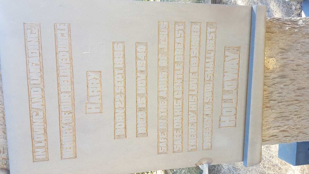 HOLLOWAY Harry 1886-1940