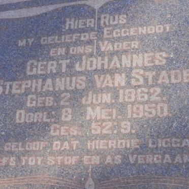 STADEN Gert Johannes Stephanus, van 1862-1950
