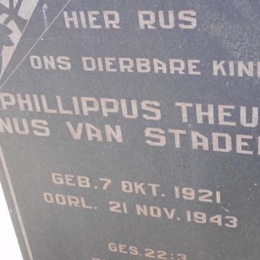 STADEN Phillippus Theunus, van 1921-1943