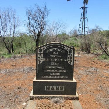 MANS Cornelius Johannes 1886-1957