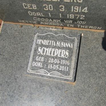 SCHEEPERS Gert Petrus Jacobus 1914-1972 &amp; Henrietta Susanna 1916-2011