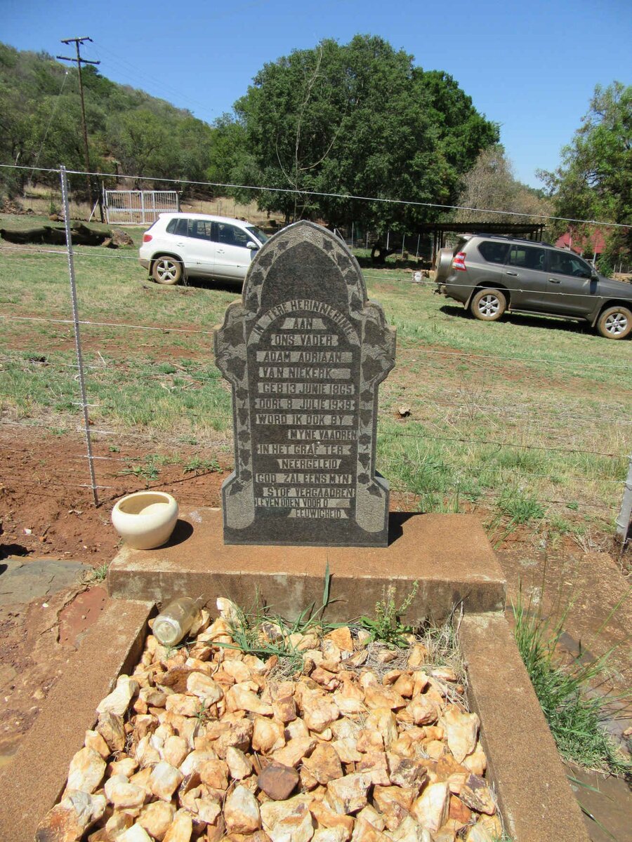 NIEKERK Adam Adriaan, van 1865-1939