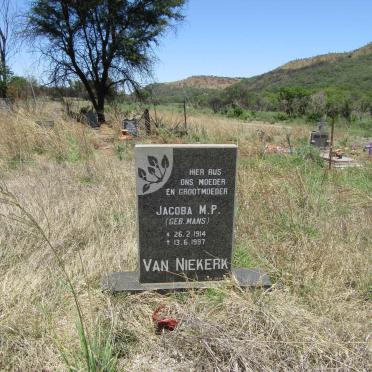NIEKERK Jacoba M.P., van nee MANS 1914-1997