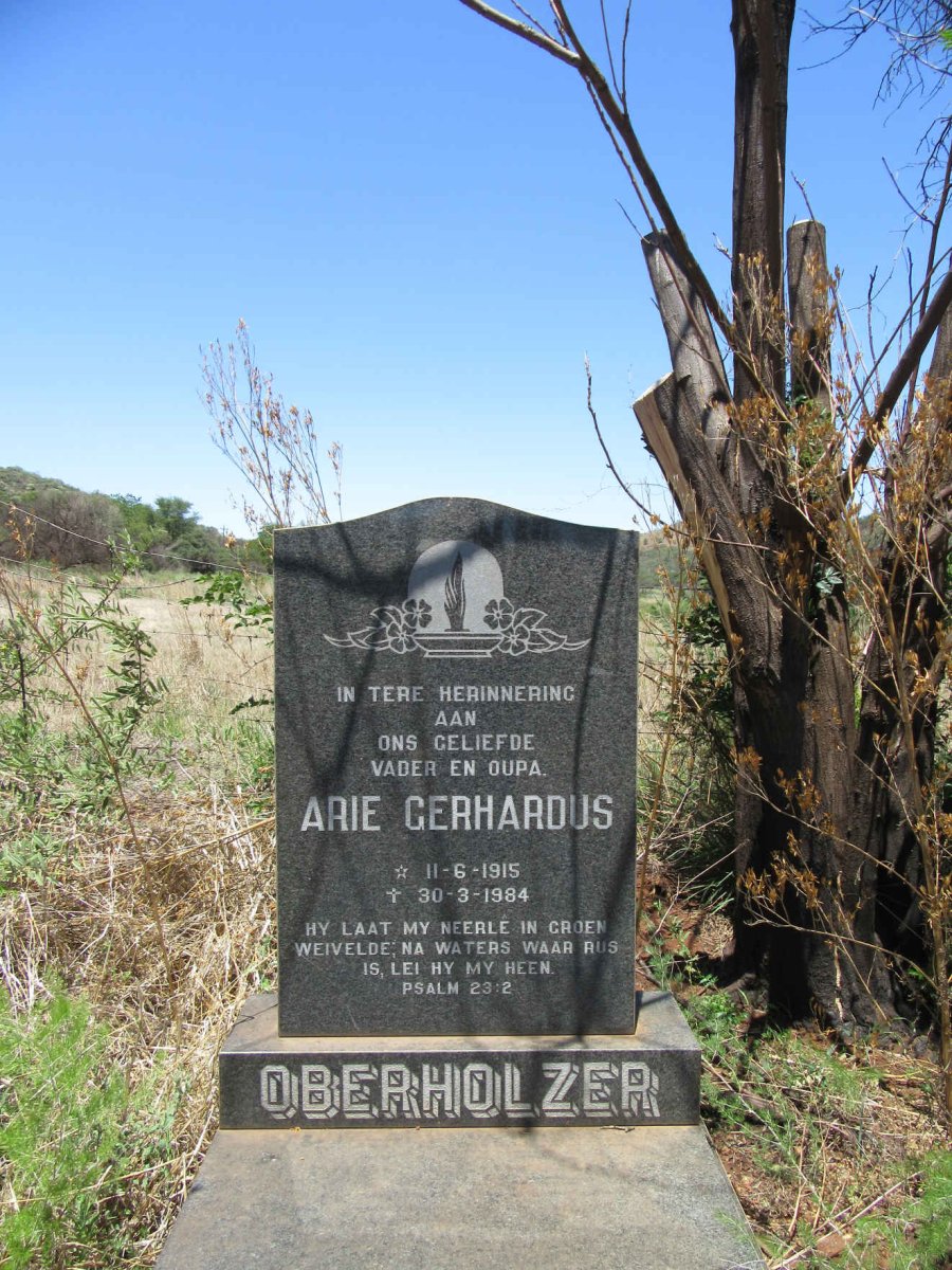 OBERHOLZER Arie Gerhardus  1915-1984