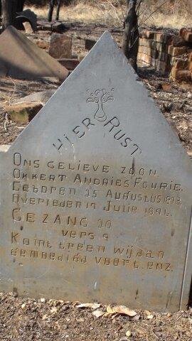 FOURIE Okkert Andries  1893-1896