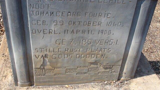 FOURIE Johan Georg 1860-1900