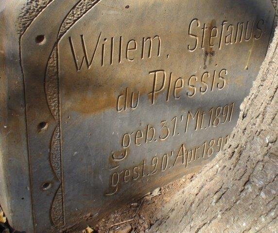 PLESSIS Willem Stefanus, du 1891-1891