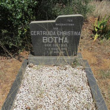 BOTHA Gertruida Christina nee COETZEE 1894-1981