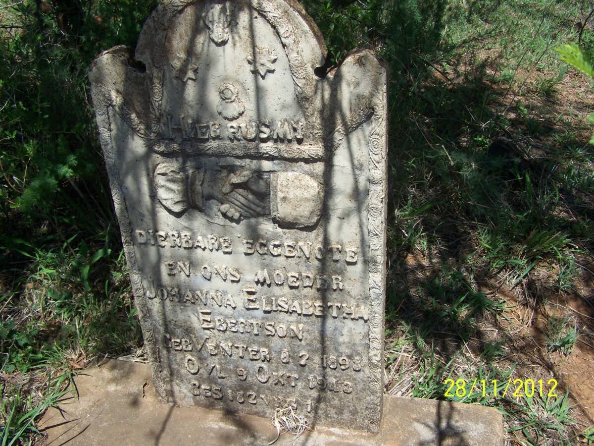 EBERTSON Johanna Elisabetha nee VENTER 1898-1943