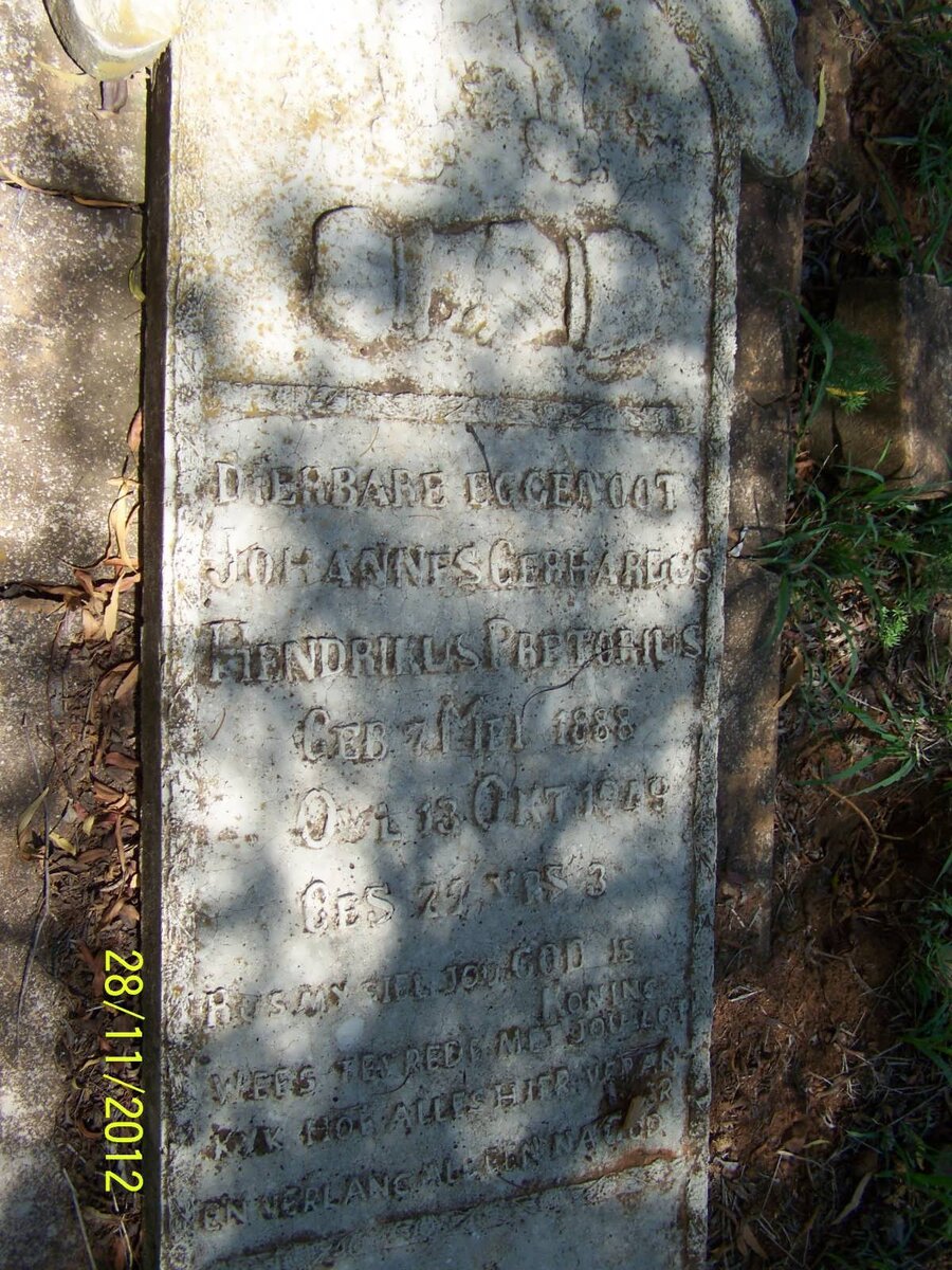 PRETORIUS Johannes Gerhardus Hendrikus 1888-1949