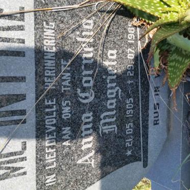 McINTYRE Anna Cornelia Magrieta 1905-1985