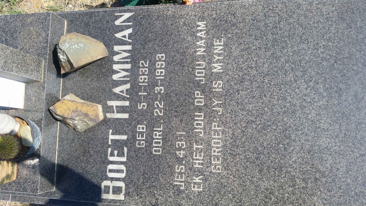 HAMMAN Boet 1932-1993