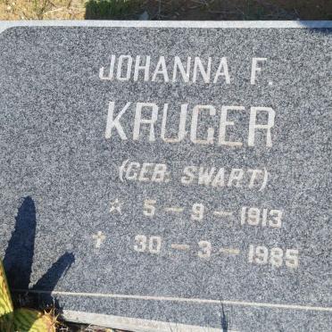 KRUGER Johanna F. nee SWART 1913-1985