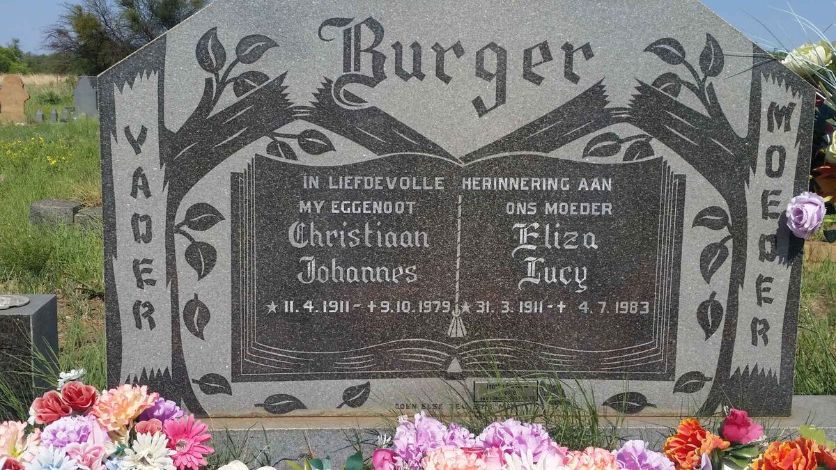 BURGER Christiaan Johannes 1911-1979 &amp; Eliza Lucy 1911-1983