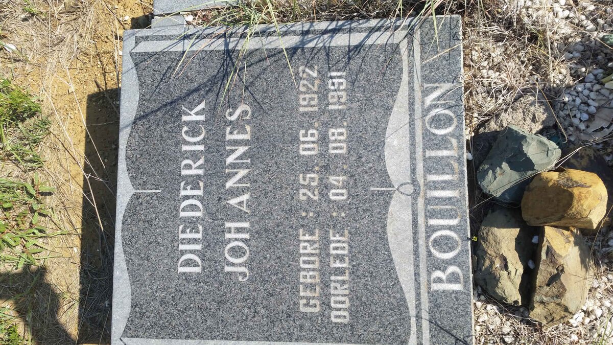 BOUILLON Diederick Johannes 1922-1991