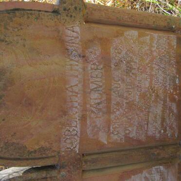 PALMER Robertha Thysina 1898-1902