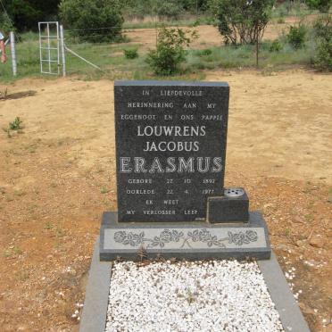 ERASMUS Louwrens Jacobus 1892-1977