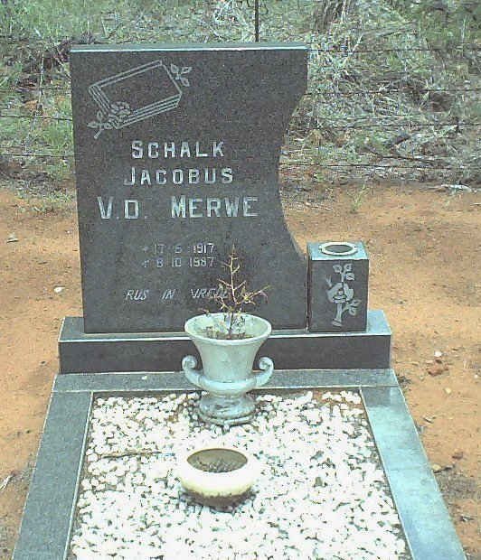 MERWE Schalk Jacobus, v.d. 1917-1987