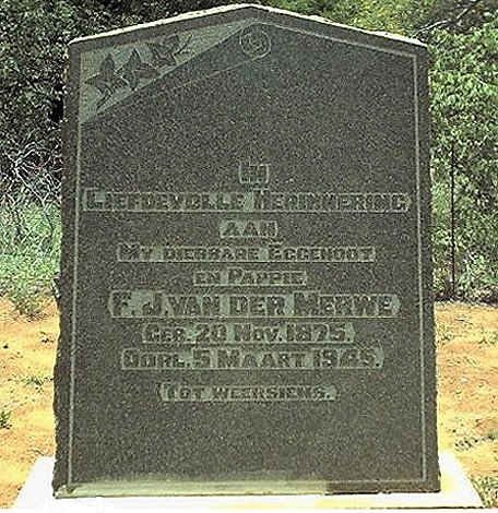 MERWE F.J., van der 1875-1945