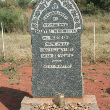 HEERDEN Martha Magrietta, van nee ROUX 1894-1919