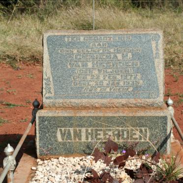 HEERDEN Geriena H., van nee VILJOEN 1872-1935