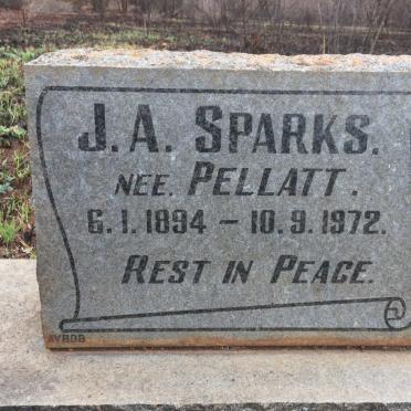 SPARKS J.A nee PELLATT 1894-1972